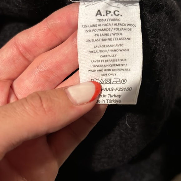 A.P.C. Black Tessa Turtleneck Sweater - Picture 3 of 4